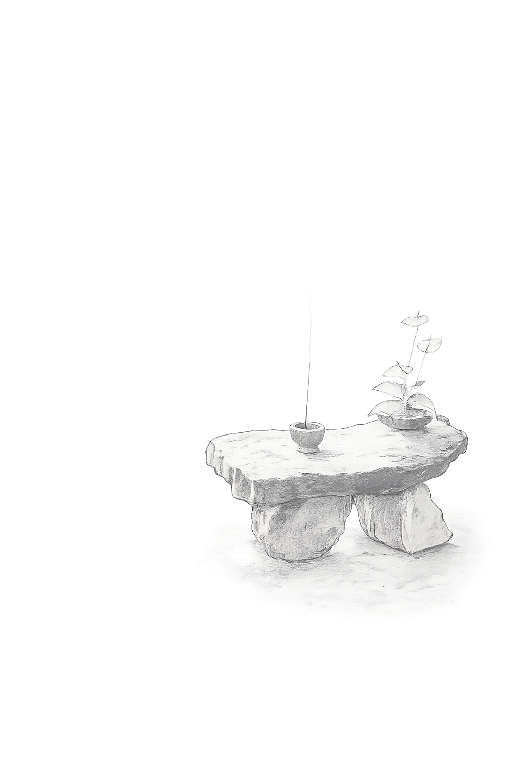 Mesa zen decorativa